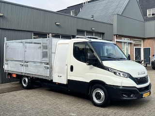 Iveco Daily 35S14N Automaat met Laadklep Luchtvering Airco Cruise controle 3-Persoons Hogeschotten Gereedschapskist Open laadbak Pick-up P-up Bakwagen 1e eigenaar Euro 6