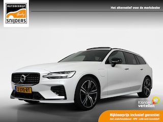 Volvo V60 2.0 T6 Recharge AWD R-Design 340 PK | 3D Camera | Trekhaak | Apple Car Play | Harman/Kardon | Panorama | Crystal White Pearl - RIJKLAAR