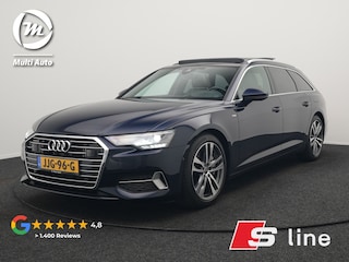 Audi A6 Avant 50 TFSI e quattro S Line Plug In Hybrid 300pk PHEV | Trekhaak Af Fabriek | Panodak | Head Up | Bang & Olufsen | Lederen Sportstoelen Verwarmd | Adaptive Cruise | Apple Carplay | Camera | Blis | Navigatie | Virtual | DAB |