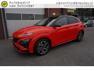 Hyundai Kona 1.0 T-GDI N LINE KEURIGE NETTE STAAT! ORIGINEEL NL! DEALER ONDERHOUDEN! CAMERA STOELKOELING+VERWARMING ALCANTARA/LEDER ANDROID/APPLECARPLAY NAVI AFN.TREKHAAK 18INCH CLIMA CRUISE ENZ...