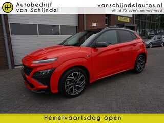 Hyundai Kona 1.0 T-GDI N LINE KEURIGE NETTE STAAT! ORIGINEEL NL! DEALER ONDERHOUDEN! CAMERA STOELKOELING+VERWARMING ALCANTARA/LEDER ANDROID/APPLECARPLAY NAVI AFN.TREKHAAK 18INCH CLIMA CRUISE ENZ...