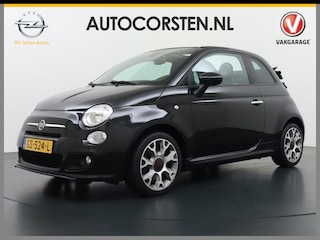 Fiat 500 500S Cabrio Turbo Sport TwinAir 500 S Leder Sport Pdc Ecc Lane-Ass. Hifi-systeem professional s Electrische Cabriolet-dak sport stoelen Lmv 16" Blue&Me knie-airbag Elektr. Spiegels+Verwarmd Mistlampen Origineel Nederlandse Auto EURO6 A-label