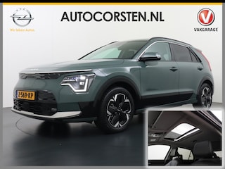Kia Niro EV 64,8 kWh 218 pk Full-Options Executive Leer+Elektr.+Geheug. Adap.Cruise Schuif/Kanteldak HUD Camera Apple Carplay Android Auto Harman&Kardon®-Audio Navi 3d-Digi-Dash.Ecc Pdc Stoelverwarming/ventilatie/koeling Stuur+Achterbankverwarming 3 fase 11kw thuis laden Origineel Nederlandse Auto Fabrieksgarantie tot 30-5-2031! Grootste Accu  51.000 nieuw! tot 750 Trekvermogen!