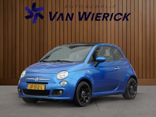 Fiat 500 1.2 Lounge Cabrio | Half leer/stof | Airco | Parkeersensoren