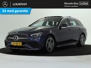 Mercedes-Benz C-klasse Estate 300 e AMG Plug-In Hybride AMG Line | Trekhaak | Panorama Schuif-Kanrteldak | Distronic | Stuur en Stoelverwarming. Inclusief 24 maanden Mercedes-Benz Certified garantie voor Europa.