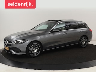 Mercedes-Benz C-klasse 200 Launch Edition Luxury Line | Panoramadak | Trekhaak | Leder | Stoelverwarming | Carplay | Camera | Sfeerverlichting | Navigatie | 18'' | Getint glas