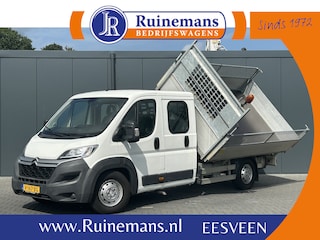 Citroën Jumper 2.2 150 PK ZWAAR / 3 ZIJDIGE KIPPER / L4 MAXI / 1e EIG. / 7 PERS. DUBBEL CABINE / AIRCO / NAVI / CAMERA / 3 TONS TREKHAAK