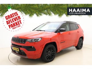 Jeep Compass 4xe 240 Plug-in Hybrid Electric S Automaat | Lederen bekleding | Navigatie | Stoel & Stuurverwarming | Climate control | Zwart dak | Extra getint glas | Parkeersensoren