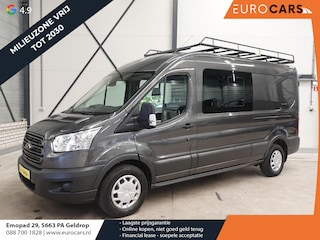 Ford Transit 130pk L3H2 Dubbele Cabine 6-Zits Airco Cruise control Trekhaak Imperiaal Euro6