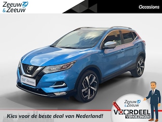 Nissan Qashqai 1.2 Tekna + | Lederen bekleding| Memory seats| Panoramisch dak|Stoel en voorruitverwarming| Dode hoek sensor| ALL season banden