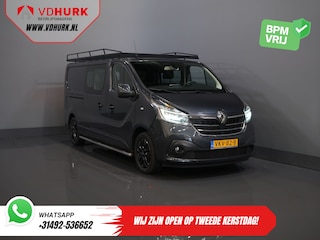 Renault Trafic 2.0 dCi 145 pk Aut. L2 DC Dubbel Cabine BPM VRIJ! 2xSchuifdeur/ LED/ Stoelverw./ Climate/ Cruise/ Imperiaal/ Sidebars/ Trekhaak/ Camera/ Navi/ 17" LMV