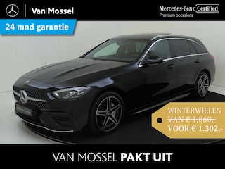 Mercedes-Benz C-klasse Estate 300 e AMG Line Panoramadak / Privacy Glass / Parkeercamera / Artico Leder / Semi-Elektr. Stoelen /