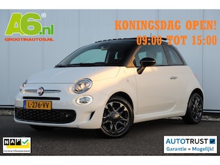 Fiat 500 1.0 Hybrid Hey Google Schuifdak 15 inch LMV Half Leder Carplay Navigatie Airco Cruise Control