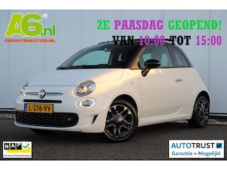 Fiat 500 1.0 Hybrid Hey Google Schuifdak 15 inch LMV Half Leder Carplay Navigatie Airco Cruise Control