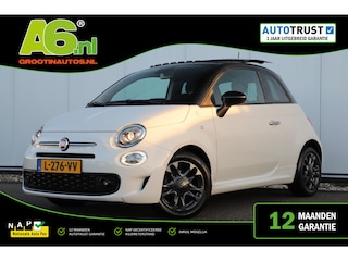 Fiat 500 1.0 Hybrid Hey Google Schuifdak 15 inch LMV Half Leder Carplay Navigatie Airco Cruise Control