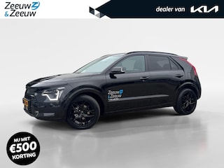 Kia Niro 1.6 GDi Hybrid DynamicPlusLine | *Black Design Edition* | *Aktie uitvoering rijklaar €38.950,-* | Chroom Delete | 18'' Black LM Velgen incl. All-Season Banden | Navi | Schuif-/Kanteldak | Head-Up Display | Leder | *Direct Leverbaar*