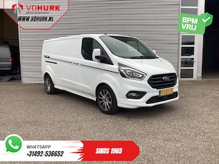 Ford Transit Custom 2.0 TDCI 170 pk Aut. L2 Sport BPM VRIJ! Bi-Xenon/ Leder/ D.B. Riem VV./ Elek.stoel/ Stoelverw./ Carplay/ Camera/ PDC/ LMV/ Cruise/ Trekhaak/ Airco