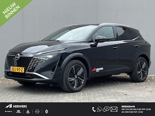 Nissan Qashqai 1.3 MHEV Xtronic Business Premium / HUD / Panoramadak / Google Maps Navigatie / Apple Carplay & Android Auto / Keyless Entry & Start / Adaptieve Cruise Control / 360° Camera / Stuur- en Stoelverwarming / Voorruitverwarming / Elektrisch Verstelbare Bestuurdersstoel met geheugenset / Elektrische Achterklep / Parelmoer Metallic