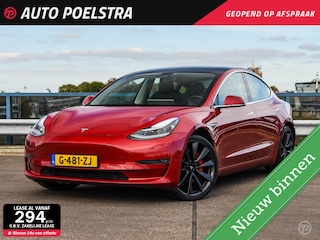Tesla Model 3 Performance AWD 75 kWh 462 PK FSD Full Self Driving Panoramadak Zwart Leder 20" incl. BTW