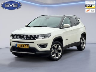 Jeep Compass 1.4 MultiAir Limited, parelmoer wit, achteruitrijcamera, trekhaak, leder, vele opties,NL auto met nap