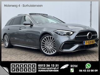 Mercedes-Benz C-klasse Estate 180 AMG Line Trekhaak Pano Burmester Memory HUD Leer Verw+Ventilatie BOMVOL!