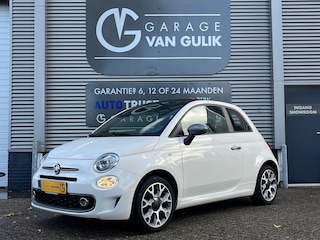Fiat 500 1.2 Cabrio 69PK Trekhaak,CarPlay,Airco,Cruise,Isofix,ElektrRamen+Spiegels,Pdc,Led,Usb,Lmv,StuurBed,HalfLeder.
