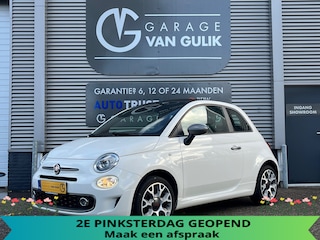 Fiat 500 1.2 Cabrio 69PK Trekhaak,CarPlay,Airco,Cruise,Isofix,ElektrRamen+Spiegels,Pdc,Led,Usb,Lmv,StuurBed,HalfLeder.