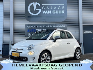 Fiat 500 1.2 Cabrio 69PK Trekhaak,CarPlay,Airco,Cruise,Isofix,ElektrRamen+Spiegels,Pdc,Led,Usb,Lmv,StuurBed,HalfLeder.