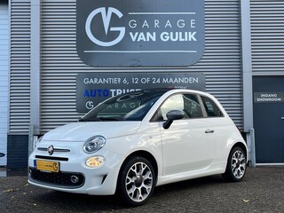 Fiat 500 1.2 Cabrio 69PK Trekhaak,CarPlay,Airco,Cruise,Isofix,ElektrRamen+Spiegels,Pdc,Led,Usb,Lmv,StuurBed,HalfLeder.