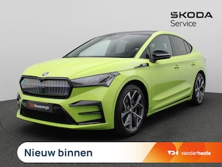 Skoda Enyaq Coupé iV 80 RS 300PK Aut. SOH 95% Panoramadak, Achteruitrijcamera, Adaptieve Cruise Controle, Stoel-Stuurverwarming, Keyless, Side Assist, Trekhaak, 21" LM Velgen