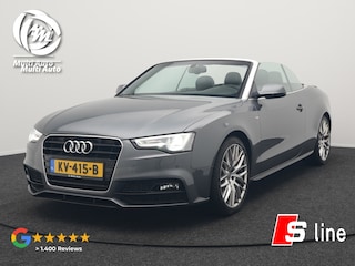 Audi A5 Cabriolet 1.8 TFSI S Line Automaat 177pk Dealer O.H | S Line Interieur & Exterieur | Bang & Olufsen | Cruise Control | Lederen Sportstoelen Verwarmd | Nekverwarming | 19" L.M | Navigatie | DAB |