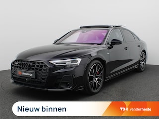 Audi A8 60 TFSI e quattro 462PK Tiptronic Panoramadak, Luchtvering, Servosluiting, 360gr. Camera, Valcona Leder, HD-matrix LED, Akoestisch Glas, Bang&Olufsen, Head-Up Display, Stoelventilatie & massage voor, Side Assist, 20" LM Velgen