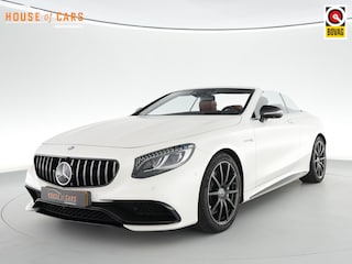 Mercedes-Benz S63 AMG Cabrio 585pk 4Matic |dealer onderhouden|Carbon exterieur|Burmester High end|drivers package|luchtvering|Air scarf|nightvision|massage|memory|Carbon interieur|HUD|360 camera|