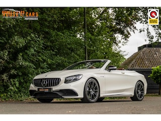 Mercedes-Benz S63 AMG Cabrio 585pk 4Matic |dealer onderhouden|Carbon exterieur|Burmester High end|drivers package|luchtvering|Air scarf|nightvision|massage|memory|Carbon interieur|HUD|360 camera|