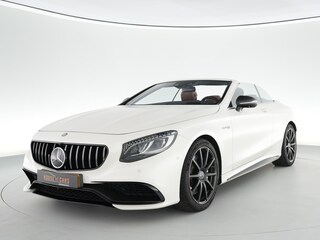 Mercedes-Benz S63 AMG Cabrio 585pk 4Matic |dealer onderhouden|Carbon exterieur|Burmester High end|drivers package|luchtvering|Air scarf|nightvision|massage|memory|Carbon interieur|HUD|360 camera|