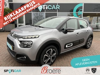 Citroën C3 1.2 83pk Plus | parkeersensoren, navigatie, dab, apple carplay, android auto, 1-tone kleur, climate- en cruise control