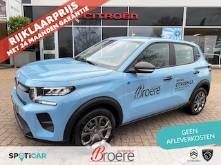 Citroën C3 EV 44kWh 113pk You 3-fase lader | airconditioning, cruise control, active safety break, eco led verlichting, smart phone station voor uw telefoon