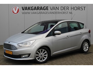 Ford C-MAX 1.0-125pk Titanium. Nette en goed onderhouden hoogzitter ! Volautm. airco dual, panoramadak, parkeersensoren, metallic lak, telefoonvoorb., navigatie, LM wielen,