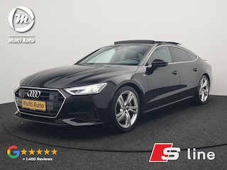 Audi A7 Sportback 50 TFSI e quattro S Line Plug In Hybrid 299pk Dealer O.H PHEV | Panodak | Adaptive Cruise | 360 Camera | Alcantara Sportstoelen Memory & Verwarmd | Apple Carplay | Blis | Navigatie | Virtual | DAB | 20"L.M |