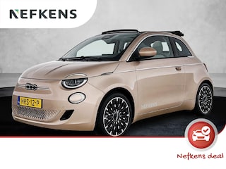 Fiat 500 La Prima 42 kWh 118pk Automaat | Navigatie | Soft Top | Achteruitrijcamera | Kunstlederen Bekleding | Parkeersensoren Voor en Achter | Keyless Entry/Start | LED Koplampen | Dodehoek | Adaptieve Cruise Control | Climate Control | 17" Lichtmetalen Velgen | Apple Carplay/Android Auto |
