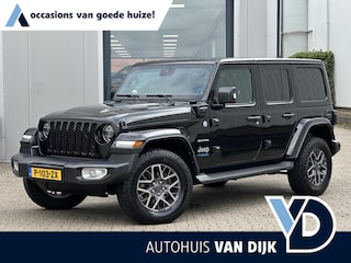 Jeep Wrangler Unlimited 4xe 380 Sahara | Leder/Cruise Adaptief/Stuur-/Stoelverw./Trekhaak