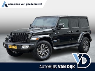 Jeep Wrangler Unlimited 4xe 380 Sahara | Leder/Cruise Adaptief/Stuur-/Stoelverw./Trekhaak