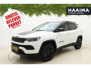 Jeep Compass 4xe 240 Plug-in Hybrid Electric S Automaat | Navigatie | Lederen bekleding | Camera | Keyless | Zwart dak | Dakrails | Lichtmetalen velgen black | Climate control