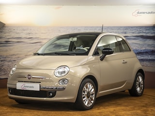 Fiat 500 0.9 Turbo, Cappuccino, leder, NAP, unieke kilometerstand, incl garantie