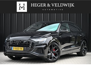 Audi Q8 55 TFSI QUATTRO PRO LINE S | BLACK OPTIC | S-SEATS | B&O ADVANCED | MASSAGE | STANDKACHEL | PANORAMADAK | 360 CAMERA | ALCANTARA | AMBIANCE VERLICHTING | KEYLESS | HEAD-UP | VIRTUAL COCKPIT | LUCHTVERING | STOELVENTILATIE EN -VERWARMING | EL. TREKHAAK | 4