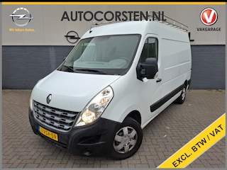 Renault Master T35 2.3 dCi L2H2 Airco Navi Camera Trekhaak Cruise Control Pdc Carkitt Schuifdeur Betonplex vloer Lat om Lat Dakdrager met trap Nette Master, goed onderhouden!