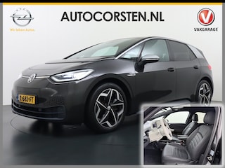 Volkswagen ID.3 204pk AUT. 58 kWh First Plus Leer+Verwarmd Adap.Cruise Stop&Go Navi 19" Apple Carplay Android Auto Mirror Link Matrix-led IQ-.Drive WiFi Navi-Pro Ecc Camera Verkeersbord detectie Keyless AppConnect Rijstrooksensor Bluetooth DAB Pdc Usb 19''Lmv First Plus WLTP range 420km Zeer compleet, nieuwprijs € 43.675,-