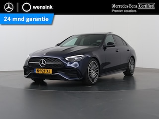 Mercedes-Benz C-klasse 180 AMG Line | Night | Panoramadak | Sfeerverlichting | Stoelverwarming | 19" lichtmetalen velgen |