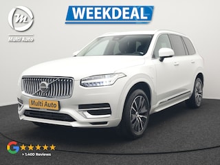 Volvo XC90 T8 Recharge AWD Core Bright Plug In Hybrid 456pk 7-Persoons Dealer O.H PHEV | Trekhaak Af Fabriek | Adaptive Cruise | Camera | Lederen Sportstoelen Memory & Verwarmd | Google Assistent | Apple Carplay | Stuur Verwarmd | Virtual | Blis | Navigatie | DAB |