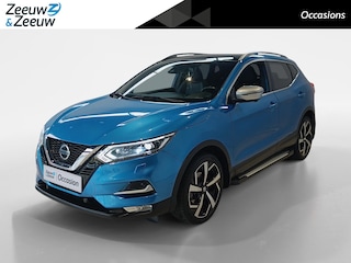 Nissan Qashqai 1.3 DIG-T Tekna + *Navi+360Camera*Panoramadak*Nappa Leder*Parc Assist*Trekhaak*VOL OPTIES!